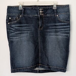 Torrid Dark Blue Denim Mini Skirt